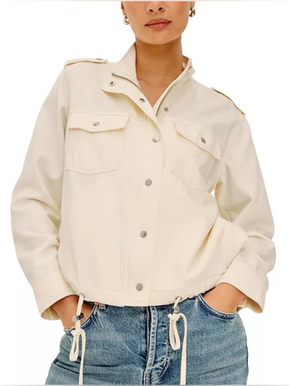 Rails Collins Crop Jacket Ivory Large